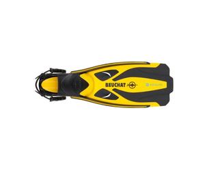 Beuchat - 1Dive Reglable - Palmes de plongée Jaune Plongée - XS / S