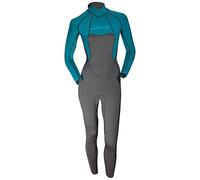 BEUCHAT Femme Bleu Gris Monopièce Atoll Zip Dorsal 2mm Combinaison de Snorkeling Anti-UV-Slim Fit-Coupe Anatomique-Néoprène Ultrastretch-Souple et Confortable