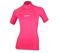 Beuchat Femme Rose Rashguard Atoll Shirt Zippé Femme