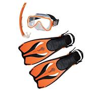 Beuchat Oceo Junior Ensemble Palmes Masque et Tuba Enfant Orange FR : Taille Unique (Taille Fabricant : 24/26)