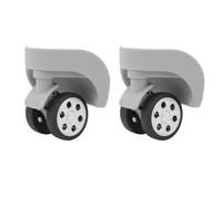 Beufee 1 Pair Luggage Replacement Wheels, Professional Quiet Universal Swivel Suitcase Luggage Mute Casters Replacement Wheels (Light Gray)
