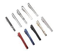 BEUFEE 10 PCS CLASSE TIE BARS Clips, Business Shirt Coldie Pin Pinch Clip Set Tie pour le banquet de mariage commercial Business