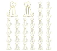 Beufee 100 pièces Trombones dorés Mignon Chat Chien Animal Trombones Trombones en métal pour fichiers Papier Trombones drôles signets planificateur Trombones Petits Trombones Fournitures(Dog Clip)