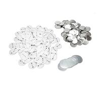 Beufee 100 Set Blank Pin Back Button Parts, Round Badge Making Supplies Metal Pin Badge Kit for Craft DIY (44 mm)