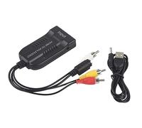 Beufee 1080p HDMI vers Mâle pour Adaptateur AV/CVBS/S-Vidéo, Convertisseur Audio Vidéo Plug and Play avec Câble USB pour TV VHS Magnétoscope Et Enregistreur DVD