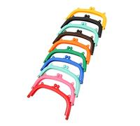 Beufee 10PCS Purse Clasp, Handbag Frame Kiss Clasps Lock Shape Purse Frames Lock Clip for DIY Craft