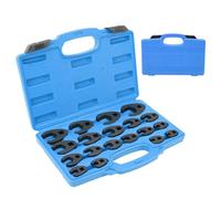 Beufee 19PCS Crows Foot Wrench Set, Metric 8 to 32 Mm Sizes Flare Nut Wrench Set with Toolbox for 3/8” and 1/2” Ratchets and Extensions