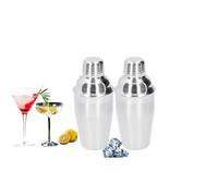 Beufee 2 Pcs Shaker À Cocktail En Acier Inoxydable, Mini Martini Shaker Pour Boissons Mixtes 350 ml