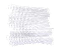 Béufee 20pcs 30 trous Relite de peigne à feuilles lâches, Bounons de liaison en plastique Bobines d'anneau à ressort Spiral Swings pour A4 Paper Book (19 mm * 30 trous transparents 20 bandes)