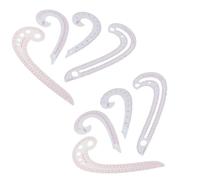 Beufee 8pcs motif de couture sèches ensemble, réutilisable en plastique coudre la règle de courbe française pour les concepteurs de tailleurs débutants