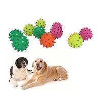 Beufee Balle couinante pour Chien, 10 pièces, balles à Picots, Jouets de Nettoyage des Dents Doux pour Animaux de Compagnie, Couleurs Vives et Douces, Jouets de Dentition pour Chiens à