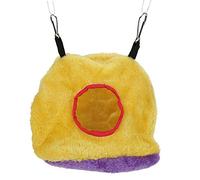 Beufee Cage à Oiseaux, Cages à Oiseaux pour perruches, nid d'oiseau, Accessoires de Cage pour perruches, Oiseau de Compagnie, balançoire Ronde Suspendue, lit de Grotte, décoration pour (Yellow)