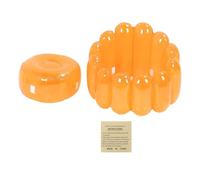 Beufee Chaise Gonflable en gelée, canapé Gonflable Portable, Meubles de canapé gonflables Transparents de Couleur Bonbon pour Le Camping intérieur et extérieur (Orange)