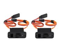 Beufee Commutateur RC, 2Pcs JR Heavy Duty RC Commutateur Connecteur JR Style on Off Connecteur Accessoire pour Récepteur Servo RC Avion Commutateur avec LED Vert Fou