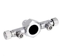 Beufee Contrôle du débit d'air d'aquarium, répartiteur de Co2 multidirectionnel, régulateur de Co2, vanne de régulation, Distributeur d'aquarium pour Pompes à air (2 Passes)