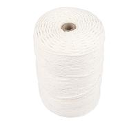Beufee Cotton Yarn, Fashion Bridal White Crochet 3mm 273 Yards for Knitting Craft DIY Decoration