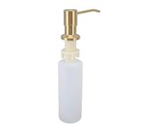 Beufee Distributeur de Savon pour évier de Cuisine, Distributeur de Savon pour évier intégré Distributeur de Savon Rotatif à 360° Distributeur de Savon en Acier Inoxydable pour Cuisine(Or)