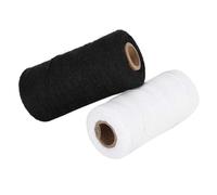 Beufee Lot de 2 Fils de Tissage pour métier à Tisser, Fil de chaîne 8/4 pour Tissage de Coton, 250 mètres de Fil de chaîne, Fil de Tissage pour Tricot, Tapis, Tapisserie, Artisanat