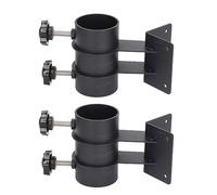 Beufee Lot de 2 Supports de Parasol de terrasse, Support de Fixation en métal Robuste avec vis pour terrasse, Balcon, Bateau, Cour