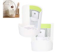 Beufee Lot de 2 supports de rangement pour couvercles de casseroles, repose-ustensiles, support de rangement pour ustensiles de cuisine, accessoires blancs