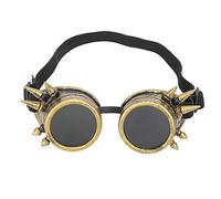 Beufee Lunettes Steampunk, Abs Industriel Vintage Unique À Pointes De Soudage Lunettes Steampunk Double Couche Lunettes De Soleil Coupe-Vent (Bronze)