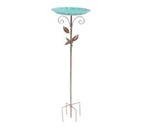 Beufee Metal Bird Bath, Birdbath Bowl Standing Bird Feeders Freestanding Birdfeeders for Garden Yard Lawn Decor
