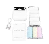 Beufee Mini imprimante de Poche, imprimante Thermique Portable Impression sans Encre Fabricant d'étiquette avec 9 Rouleaux pour Le Journal Notes de Notes