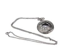 Beufee Montre de Poche 2 pièces avec chaîne, Horloge à Quartz Vintage, Collier à Double Affichage avec Chiffres Romains et Arabes, pour Hommes et Femmes