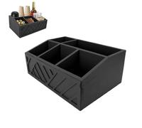 Beufee Organisateur de sachets de thé, Support de sachets de thé divisé en Bois Multifonctionnel, Support de sachets de Sucre, Organisateur de tiroir à café pour Capsules de café, Tasses (Noire)