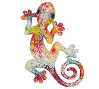 Beufee Outdoor Gecko Wall Art, 3D Gecko décor Mural lézard Sculpture Murale Art Suspendu intérieur extérieur pour Les clôtures de réfrigérateur porches