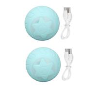 Beufee Pet Pepy Pet Ball, 2pcs Interactive Cat Toy Ball with LED Flash Lights USB Interactive Dog Interactive Chog Toy pour la Maison (Emballage Anglais Neutre)