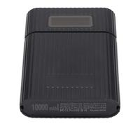 Beufee Petite Banque d'alimentation, Boîtier De Banque d'alimentation à Affichage LED M09, Boîte De Stockage De 4 Batteries avec 2 Sorties USB Et Port D'entrée Micro pour Le Chargement (Noir)