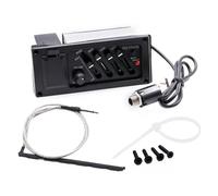 Beufee Pick-up de Guitare Acoustique, EQ 7545 Equalizer 4 Band Guitar Tunner PIEZO Pickup Instruments de Musique Accessoires pour Guitare Acoustique