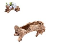 Beufee Pot de Fleur, Pot de Fleurs succulentes, Pots de bonsaï, Pot de jardinière en Bois flotté, conteneurs de Jardin en résine, souche d'arbre Vintage, bûche comme Pot de Fleurs pour