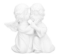 Beufee Statue d'ange, Figurine d'ange embrassant la Forme de chérubin, décoration d'intérieur, Ornements d'ange Blancs, Statue d'ange (Embrasser Les Anges (à Droite))