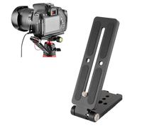 Beufee Support en L pour Appareil Photo Reflex numérique, trépied à Commutation Horizontale Verticale, Plaque à dégagement Rapide, Angle réglable en Alliage d'aluminium, Support en L