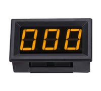 Beufee Voltmètre Ampèremètre Numérique, Compteur à Panneau à 3 Chiffres Double Affichage avec Fils de Connexion pour Moniteur de Batterie de Voiture (Rétroéclairage de la police jaune)