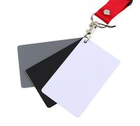 Beufee White Balance Grey Cards, Gray Cards Custom Color Calibration Camera Checker for Digital Photography Video 3 in 1