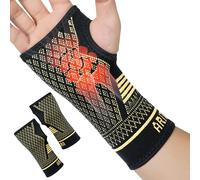 Beugo 1 Paire Attelle de Poignet, Poignet Infusée de Cuivre Conçue, Respirant Attelle Poignets Gauche et Droit pour Protéger et Soulager les Douleurs du Poignets pendant l'exercice Quotidien, S