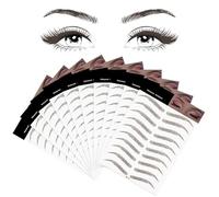 Beugo 10 Feuilles Autocollants de Sourcils 4D Patch, Eyebrow Tattoos Stickers Imperméables Autocollant Bionique pour Sourcil Sourcils Pochoirs Tatouage pour Façonnage et Toilettage,B