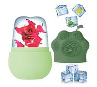 Beugo 1PCS Gla?on Visage Réutilisable en Silicone, Ice Roller Massage Face | Outil de Massage Glacé, pour les yeux, le cou, le Rouleau de Massage du Visages Beauté Outils de Soin de la Peau (Vert)