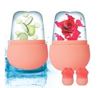 Beugo 2PCS Gla?on Visage Réutilisable en Silicone, Ice Roller Massage Face | Outil de Massage Glacé, pour les yeux, le cou, le Rouleau de Massage du Visages Beauté Outils de Soin de la Peau (Rose)