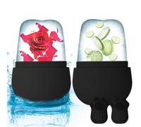 Beugo 2PCS Gla?on Visage Réutilisable en Silicone, Ice Roller Massage Face | Outil de Massage Glacé, pour les yeux, le cou, le Rouleau de Massage du Visages Beauté Outils de Soin de la Peau (Noir)