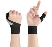 Beugo Attelle Pouce Droit Gauche, 2PCS Orthese de Pouce Élastique Réglable, pour Pouces, Hommes, Femmes, Liberté de Mouvements Orthese Pouces (Noir)