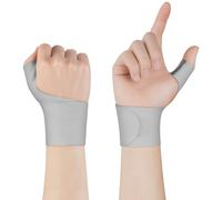 Beugo Attelle Pouce Droit Gauche, 2PCS Orthese de Pouce Élastique Réglable, pour Pouces, Hommes, Femmes, Liberté de Mouvements Orthese Pouces (Orange gris)