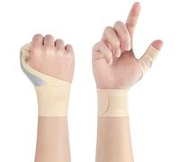 Beugo Attelle Pouce Droit Gauche, 2PCS Orthese de Pouce Élastique Réglable, pour Pouces, Hommes, Femmes, Liberté de Mouvements Orthese Pouces (Teint)