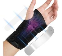 Beugo Orthese Poignet, Attelle Poignet Réglable avec 2 Éclisses Métalliques, Protege Poignets pour Tendinite, Arthrite et Entorses, Gauche