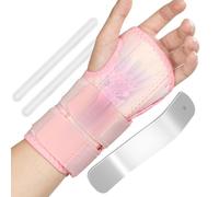 Beugo Orthese Poignet, Attelle Poignet Réglable avec 3 éclisses Métalliques | Protege Poignets pour Tendinite, Arthrite et Entorses, Gauche(Rose)