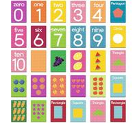 BEUNITONE Kit d'apprentissage des mathématiques en feutre 27 pièces avec chiffres et formes pour la petite enfance | Kit de jeu de comptage pour la maternelle, la maternelle et l'école à la maison