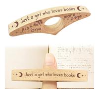 BEUNITONE Support de page de livre, juste une page de plus - Accessoires de livres pour les amateurs de lecture, marque-pages avec motif étoile et lune, ouvre-livres fait à la main pour les amateurs
